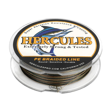100M 109Yds Camouflage 10lb-300lb HERCULES PE braid Fishing Line 8 Strands HERCULES